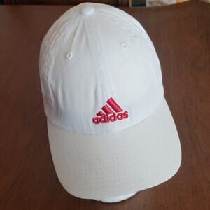 Adidas Golf Hat Cap White Adjustable Embroidered Lightweight